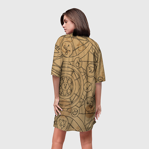 Женская длинная футболка Код да Винчи / 3D-принт – фото 4