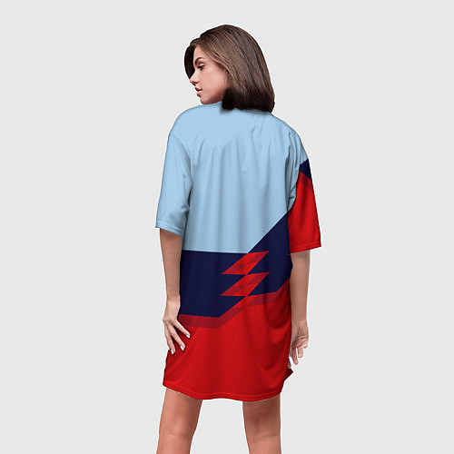 Женская длинная футболка BMW БМВ / 3D-принт – фото 4