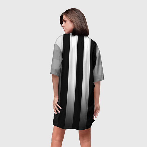 Женская длинная футболка Juventus FC: New logo / 3D-принт – фото 4