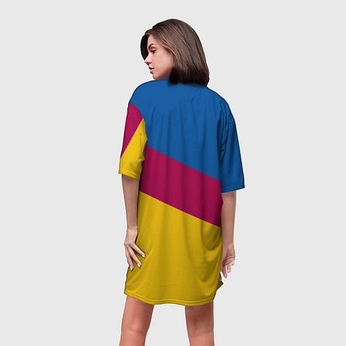 Женская длинная футболка FC Barcelona 2018 Colors / 3D-принт – фото 4