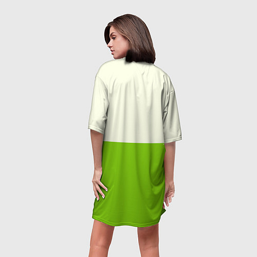 Женская длинная футболка Символ теннисиста / 3D-принт – фото 4