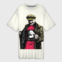 Женская длинная футболка Стильный Ленин