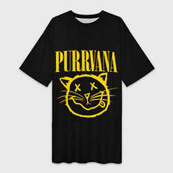 Женская длинная футболка Purrvana