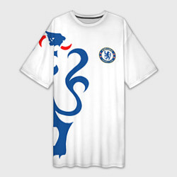 Женская длинная футболка FC Chelsea: White Lion