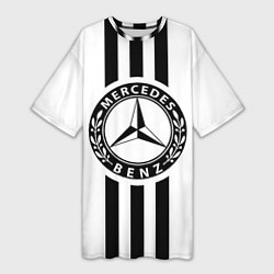 Женская длинная футболка Mercedes-Benz White