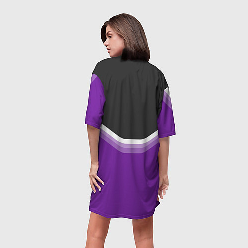 Женская длинная футболка Fortnite Violet / 3D-принт – фото 4