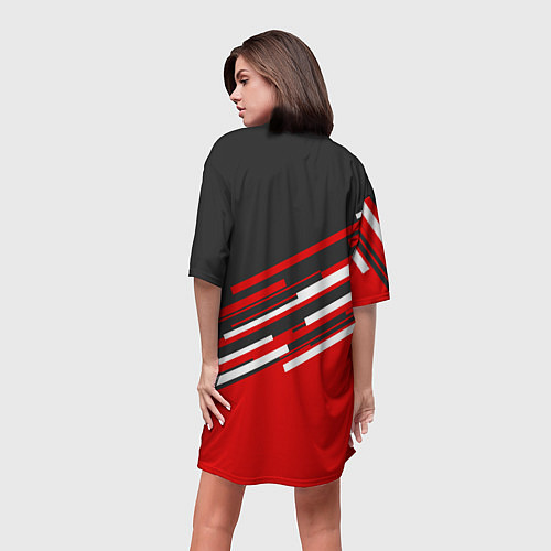 Женская длинная футболка АC Milan: R&G / 3D-принт – фото 4