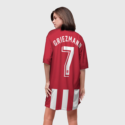 Женская длинная футболка FC Atletico Madrid: Griezmann Home 18/19 / 3D-принт – фото 4