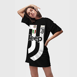 Футболка женская длинная FC Juventus: Dybala FIFA 2018, цвет: 3D-принт — фото 2