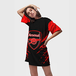 Футболка женская длинная Arsenal FC: Sport Fashion, цвет: 3D-принт — фото 2