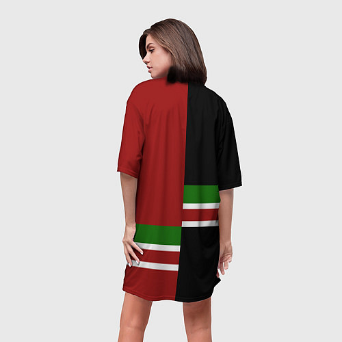 Женская длинная футболка Chechnya, Russia / 3D-принт – фото 4