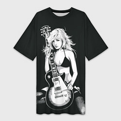 Женская длинная футболка Рокерская душа