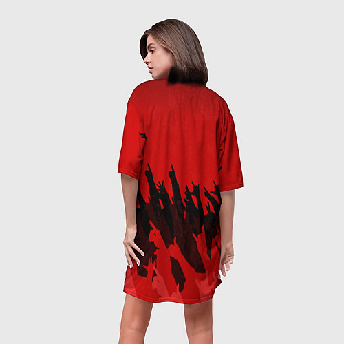 Женская длинная футболка Агата Кристи: Высший рок / 3D-принт – фото 4