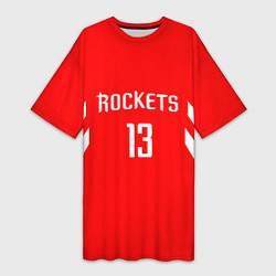Женская длинная футболка Rockets: James Harden 13