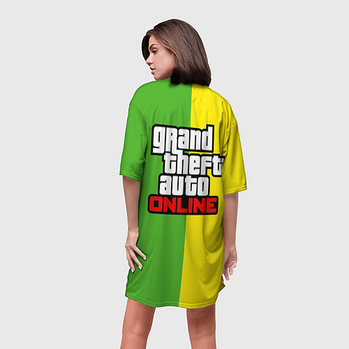 Женская длинная футболка GTA V: Online Racer / 3D-принт – фото 4