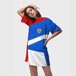 Футболка женская длинная Russia: Light Sport, цвет: 3D-принт — фото 2