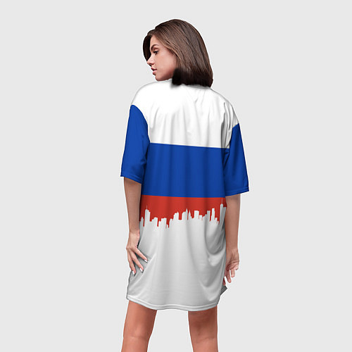 Женская длинная футболка Tyumen: Russia / 3D-принт – фото 4