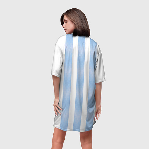 Женская длинная футболка Сборная Аргентины / 3D-принт – фото 4