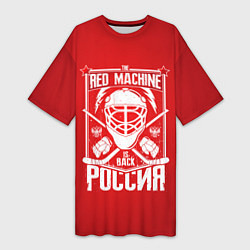 Женская длинная футболка Red machine is back