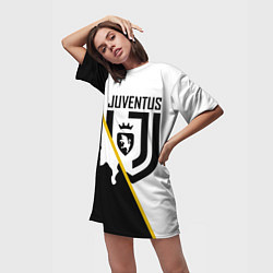 Футболка женская длинная FC Juventus: Football Point, цвет: 3D-принт — фото 2