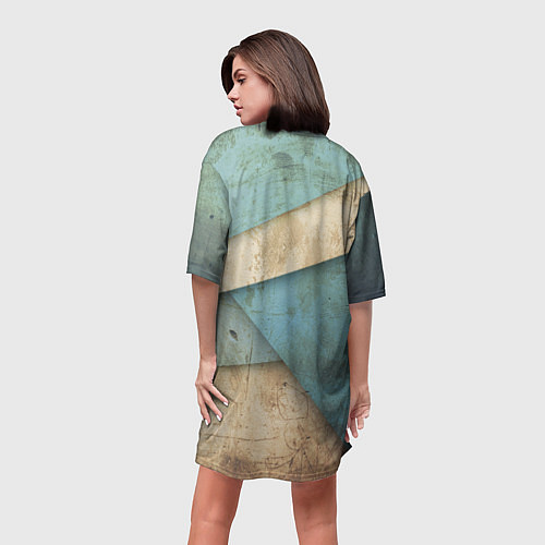 Женская длинная футболка FC Man City: Old Style / 3D-принт – фото 4