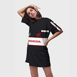 Футболка женская длинная Honda Sport, цвет: 3D-принт — фото 2