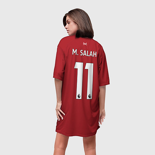 Женская длинная футболка FC Liverpool: Salah Home 18/19 / 3D-принт – фото 4