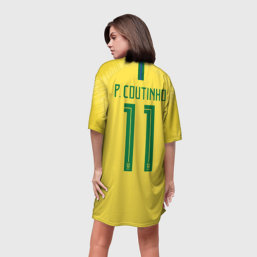 Женская длинная футболка Coutinho Home WC 2018 / 3D-принт – фото 4