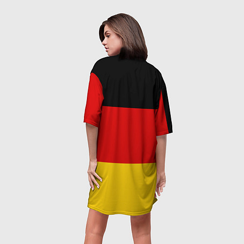Женская длинная футболка Немецкий футбол / 3D-принт – фото 4