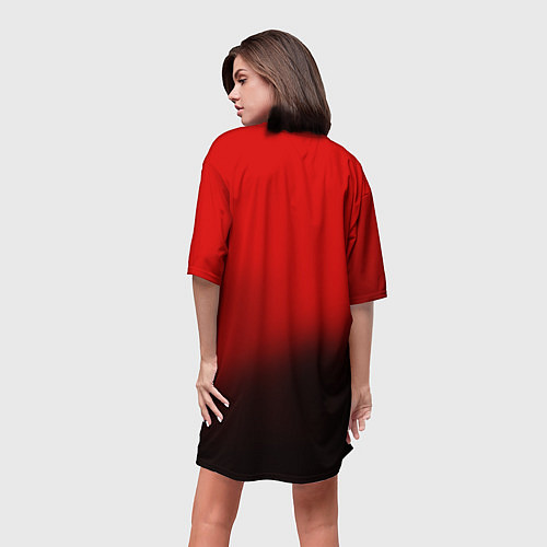 Женская длинная футболка Hitman: Red Agent / 3D-принт – фото 4