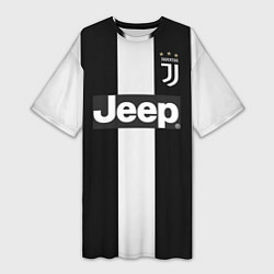 Футболка женская длинная FC Juventus: Ronaldo Home 18-19, цвет: 3D-принт
