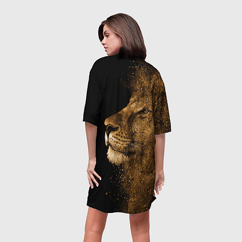 Женская длинная футболка Песчаный лев / 3D-принт – фото 4