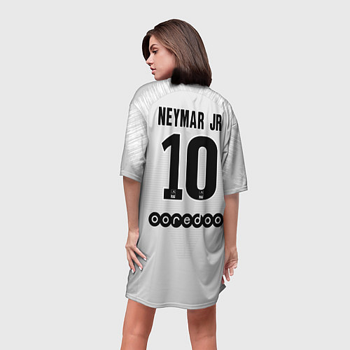 Женская длинная футболка Neymar away 18-19 / 3D-принт – фото 4