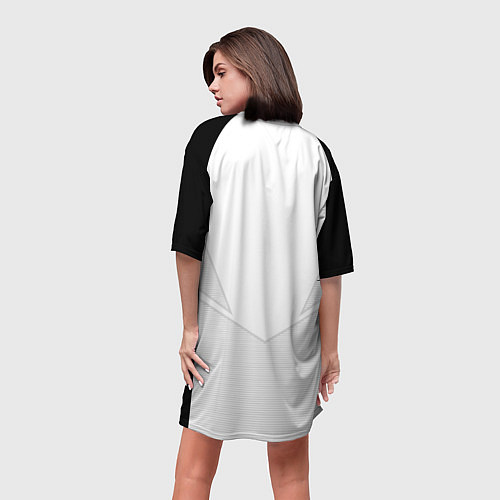 Женская длинная футболка JUVENTUS SPORT / 3D-принт – фото 4