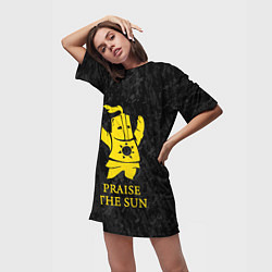 Футболка женская длинная Praise The Sun, цвет: 3D-принт — фото 2