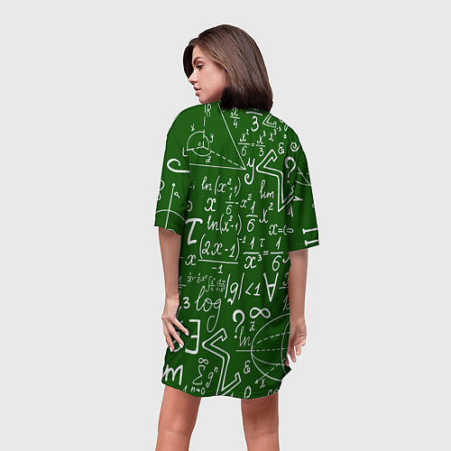 Женская длинная футболка E=mc2: Green Style / 3D-принт – фото 4