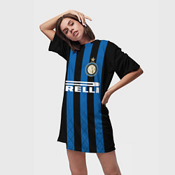 Футболка женская длинная Inter: Icardi 18-19, цвет: 3D-принт — фото 2