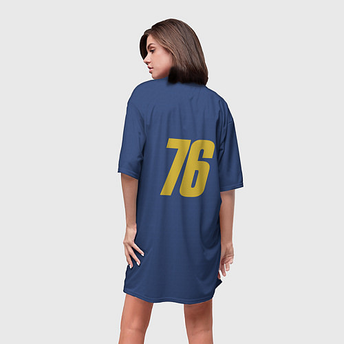 Женская длинная футболка Fallout: Vault 76 / 3D-принт – фото 4