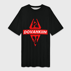 Футболка женская длинная TES: Dovahkin, цвет: 3D-принт