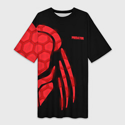 Футболка женская длинная Predator: Red Light, цвет: 3D-принт