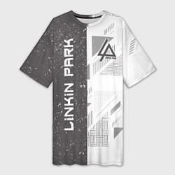 Женская длинная футболка Linkin Park: Grey Form
