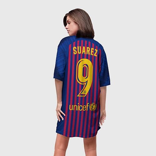 Женская длинная футболка Suarez home 18-19 / 3D-принт – фото 4