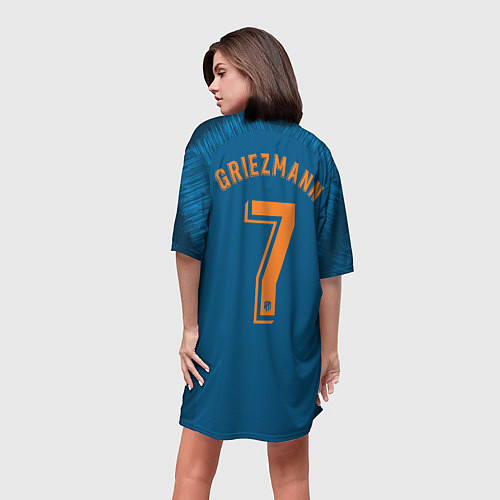 Женская длинная футболка Griezmann alternative 18-19 / 3D-принт – фото 4