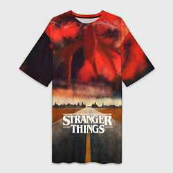 Женская длинная футболка Stranger Things: Road to Dream