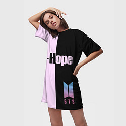 Футболка женская длинная BTS J-hope, цвет: 3D-принт — фото 2