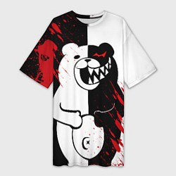 Футболка женская длинная MONOKUMA, цвет: 3D-принт