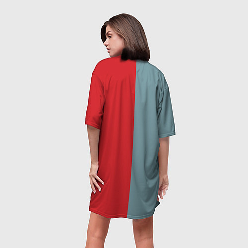 Женская длинная футболка STARS / 3D-принт – фото 4