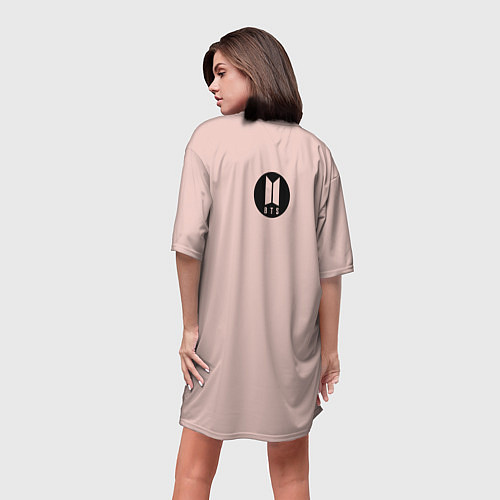 Женская длинная футболка Kim Taehyung / 3D-принт – фото 4