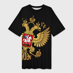 Женская длинная футболка Золотой герб России