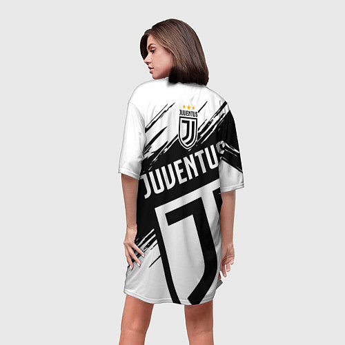 Женская длинная футболка Juventus: 3 Stars / 3D-принт – фото 4